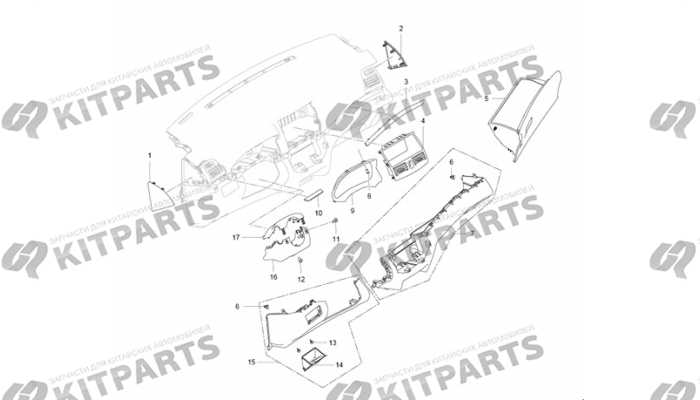 Накладки панели приборов и ящик перчаточный Lifan Cebrium