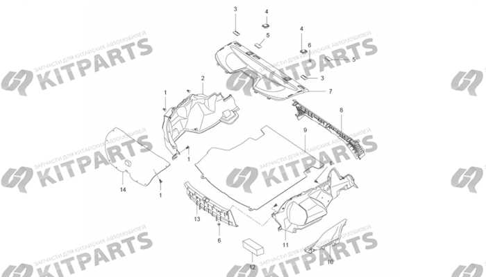 Обивка багажника Lifan Cebrium