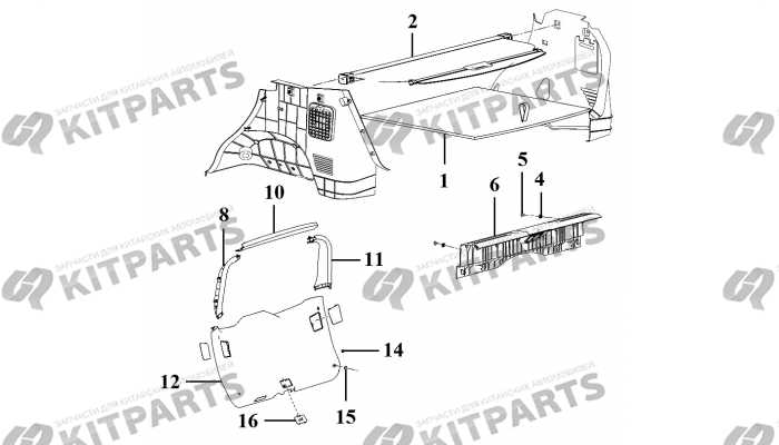 Обивка двери задка, полка задняя Lifan X70