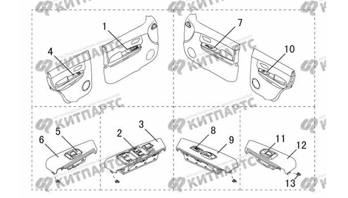 Кнопки стеклоподъемников Great Wall Hover H3 New