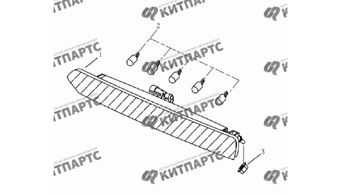 Фонарь стоп-сигнала дополнительный (хетчбэк) Geely