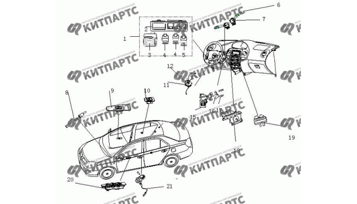 Кнопки Geely MK